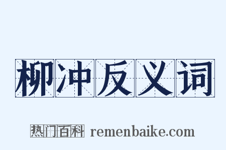 柳冲反义词是什么意思的图片